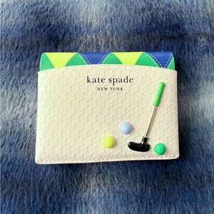 Kate Spade Tee Time Textured Leather Card Case